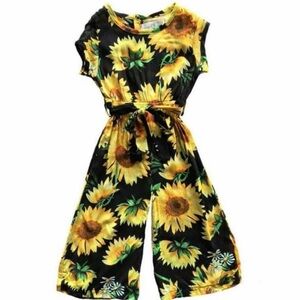 Sunflower Print Jumpsuit